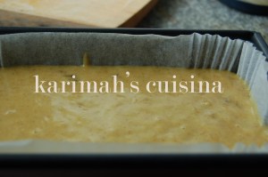 Cake Mix in Lined Tin