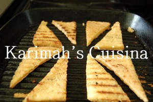 Dry fried tofu pieces