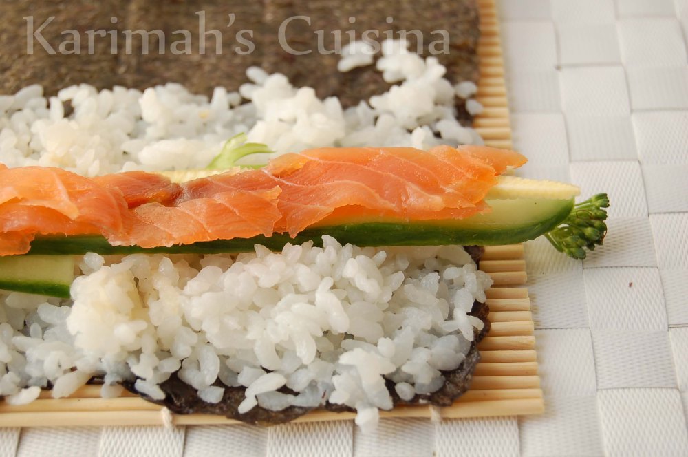 Sushi Salmon Greens Sushi Salmon Greens