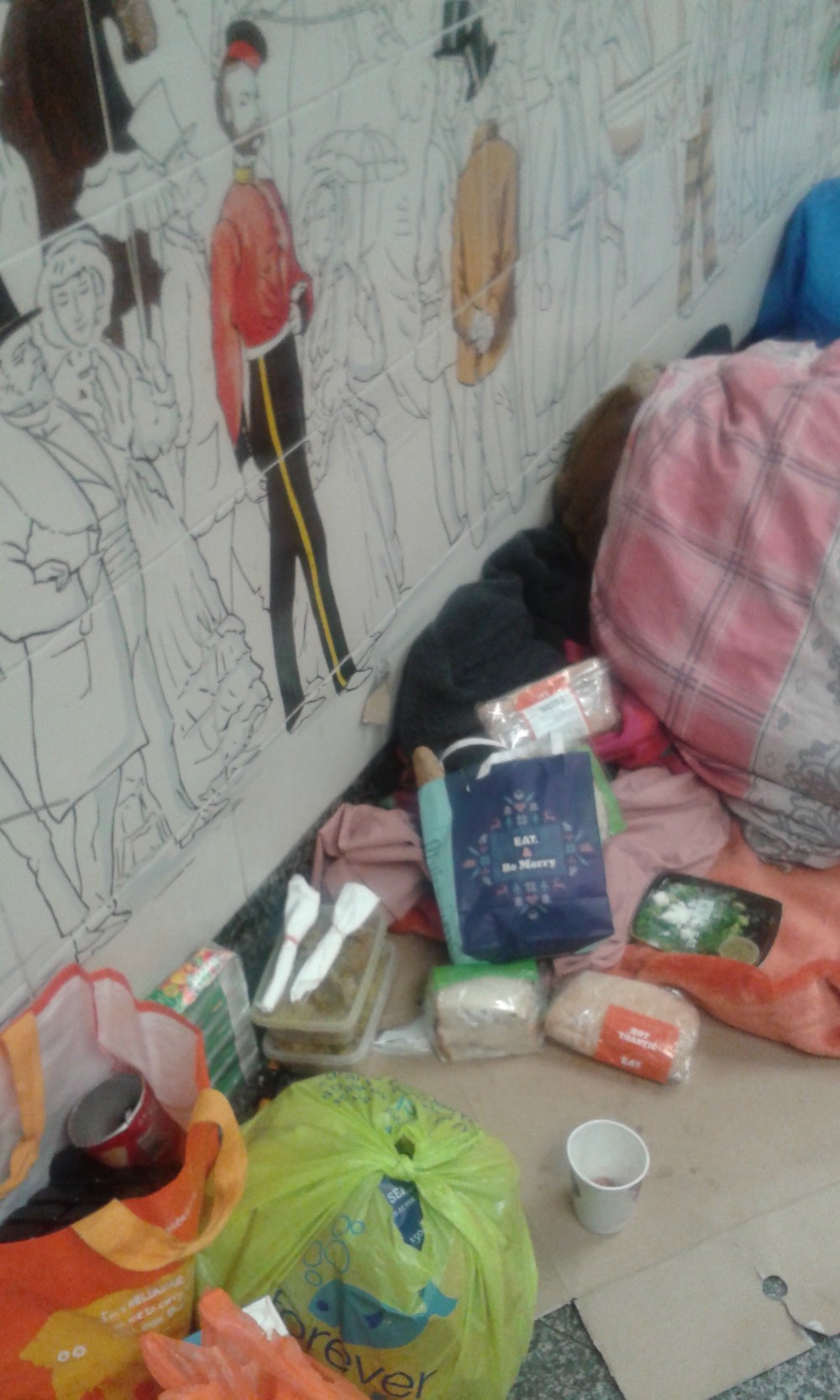 Other good souls had left food for them too, this is only a short term soloution