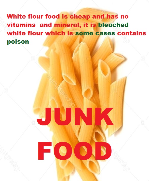 white flour pasta uncooked text