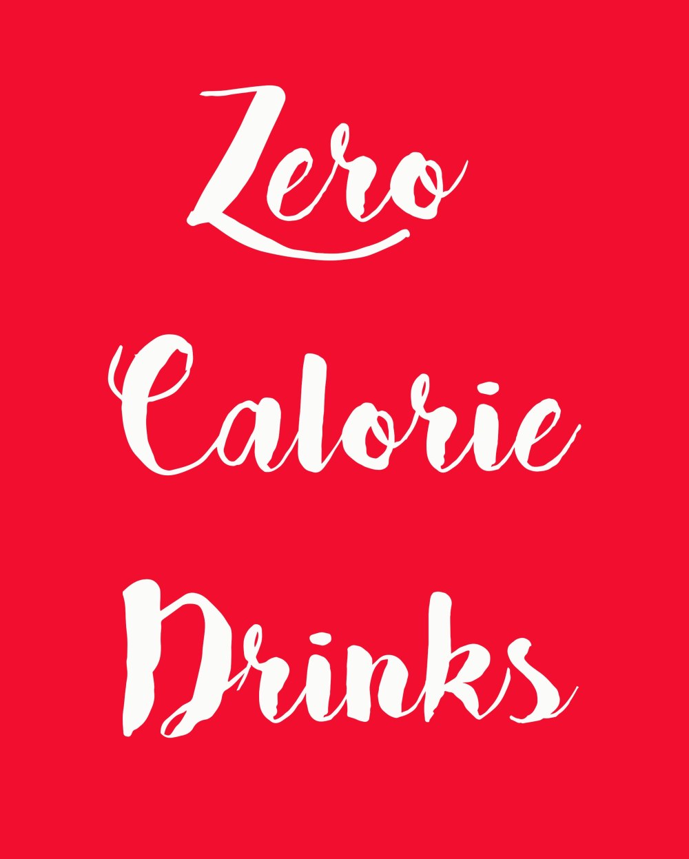 0 calorie drinks