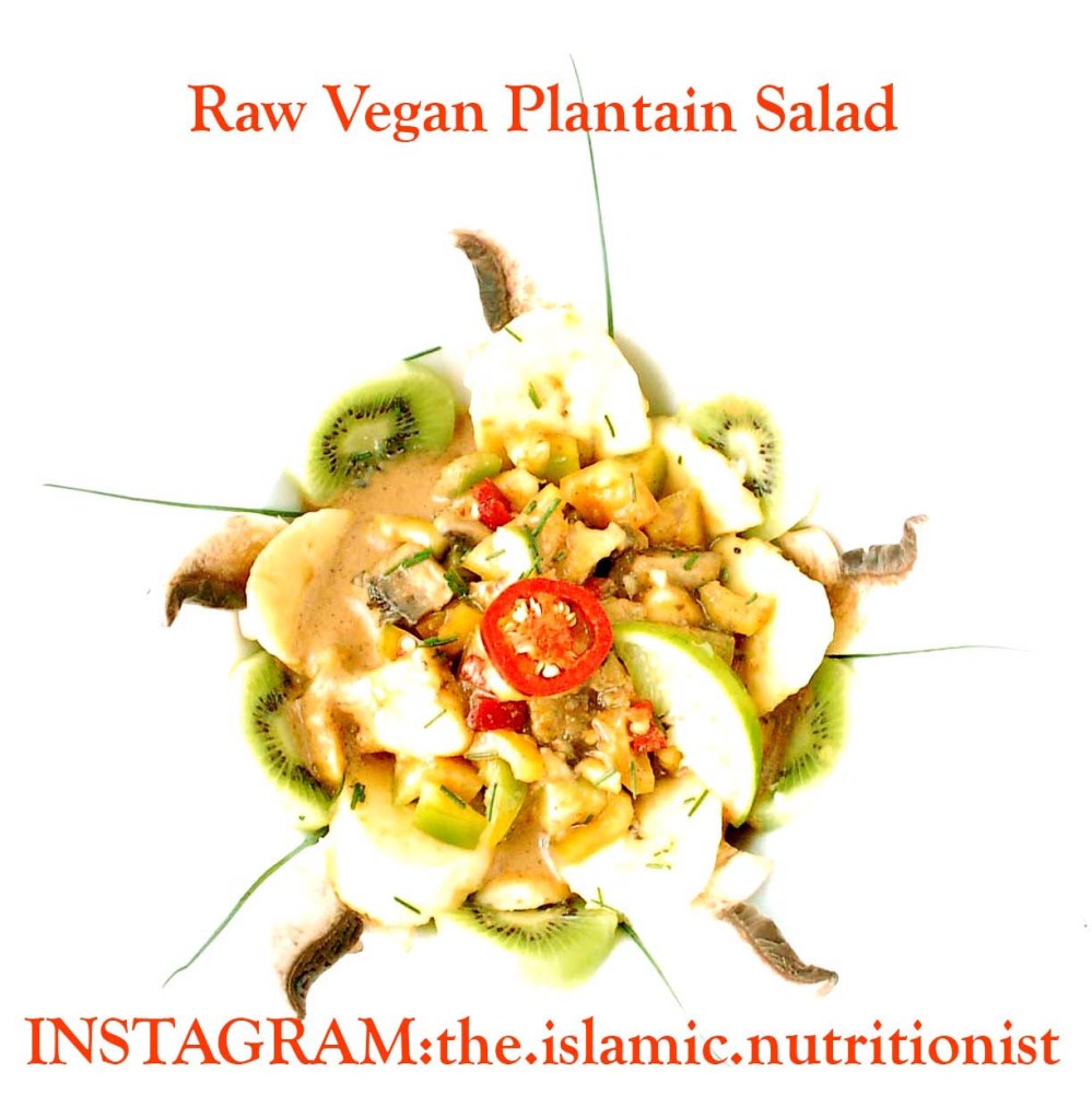 RAW PLANTAIN SALAD text