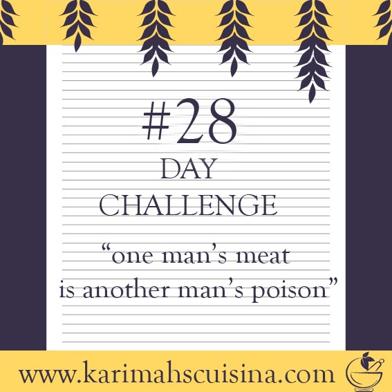28 day challenge one mans meat