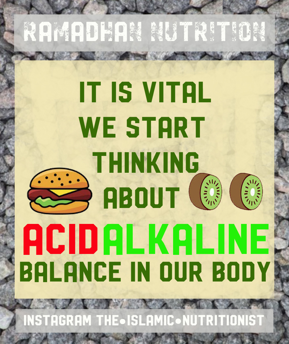 ramadhan nutrition ACID ALKALINE